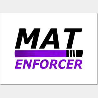 "Mat Enforcer" -- BJJ Purple Belt Posters and Art